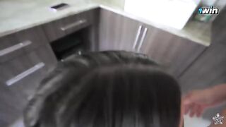 A juicy booty babe got her pussy full of sticky cum without interruption