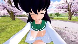 Kagome is having a hot sex session with her partner, showcasing her naughty side