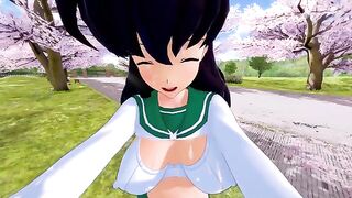 Kagome is having a hot sex session with her partner, showcasing her naughty side