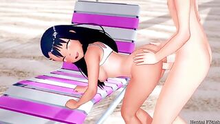 Hentai Beach Episode 2 Nagatoro Blowjob and Creampie Action