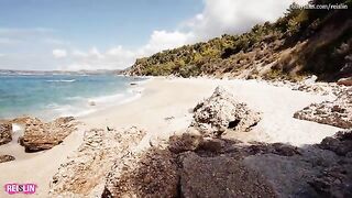 Beach sex with gorgeous Reislin, a true nympho
