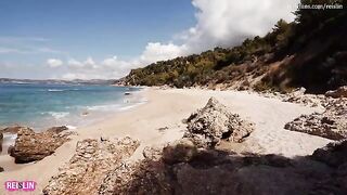 Beach sex with gorgeous Reislin, a true nympho
