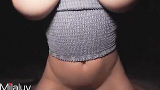 Sex at night in the neighborhood with a busty milf