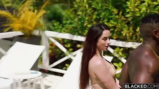Great combination of sex with two black men and a brunette woman