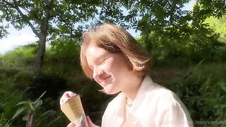 Don't lick the ice cream, suck my dick instead, a kinky trick