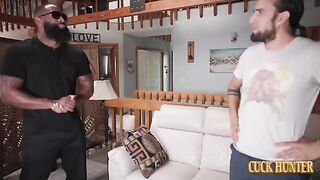 He likes to see his wife getting fucked on the couch