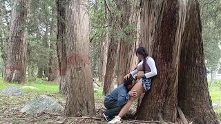 A beautiful girl would agree to sex in the jungle