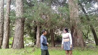 A beautiful girl would agree to sex in the jungle