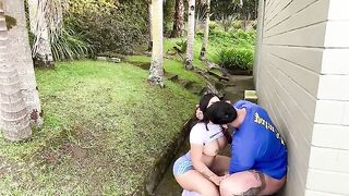 The sexy woman is fucking in front of the camera to attract a partner