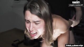 A girl is having an intense experience, overwhelmed by strong sensations