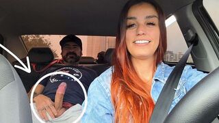 The hot girl agreed to have sex with the Uber driver