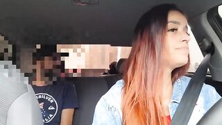 The hot girl agreed to have sex with the Uber driver
