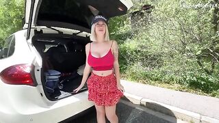 If there’s a member nearby, the stick game is canceled for this hot blonde