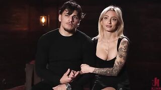 The blonde tied herself up to get a male orgasm, not her own