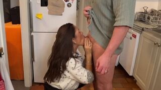 A husband and wife have ice cream and sex at home