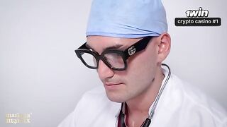 A girl received a medical examination and had a threesome sex