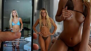 Girl is masturbating when her stepbrother comes in and makes love to her