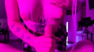 A hot blond girl is getting fucked in the next room over