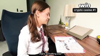 The girl was punished for not doing her homework by mouth