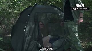 The guy knew just where to aim without GPS in the forest