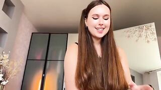 A girl in sexy lingerie is jumping on a cock, making the bed creak