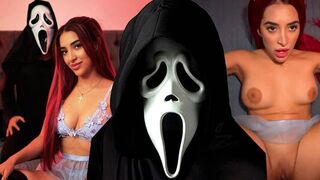 A scary movie with Jessica Sodi turns into a great porno