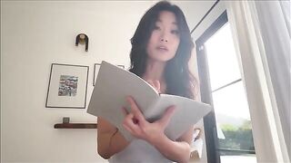 Asian step sister shares a bed and more with nerdy guy