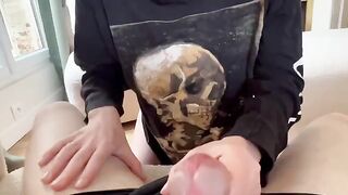 An amateur couple has risky sex right by the window