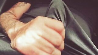 The hand slides up and down the barrel in a sensual rhythm