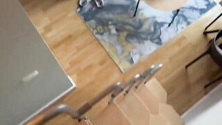 A cute girl relaxes with a vibrating device in her pussy