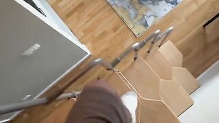 A cute girl relaxes with a vibrating device in her pussy