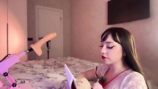 A hot Russian girl reached several climaxes while experimenting with a device