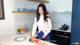 I grabbed her by the scruff of the neck and fucked her hard in the kitchen