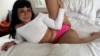 A hot teenage girl gets naked for her step daddy