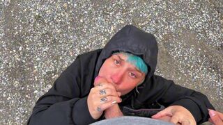 I want to suck so badly I can't stand it - raw, street-style blowjob action