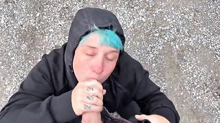 I want to suck so badly I can't stand it - raw, street-style blowjob action