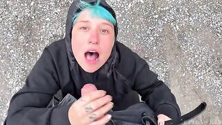 I want to suck so badly I can't stand it - raw, street-style blowjob action