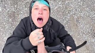 I want to suck so badly I can't stand it - raw, street-style blowjob action