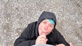 I want to suck so badly I can't stand it - raw, street-style blowjob action