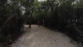 The girl has a huge ass, which is very attractive to guys, especially at the beach
