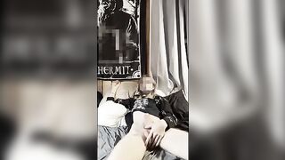The goth girl in fishnets is moaning with her boyfriend’s cock