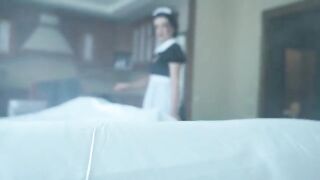 Hotel maid turned into a ghost for Halloween 2021