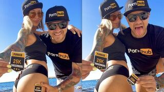 Owiaks celebrated 25k subscribers on pornhub with a sexy surprise