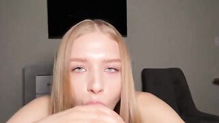Barbie loves to suck big dicks and get sperm on her cute face