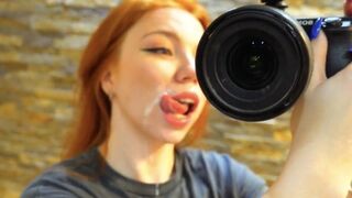 An appetizing Russian girl deeply and slobberingly sucks a strong cock, showcasing Kisankanna’s intense style