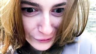 A girl was filmed in a pathetic whore role