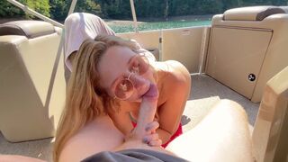 Babe has a messy double creampie on a beautiful pleasure cruise