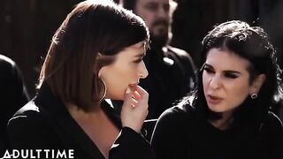 A rough and intense encounter at a funeral, pushing boundaries with passion