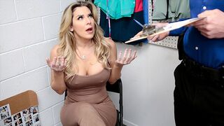 Hot MILF Kayla Paige gets caught shoplifting, stripped, and fucked
