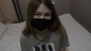 A girl was teasing her best friend, eventually getting intimate with him